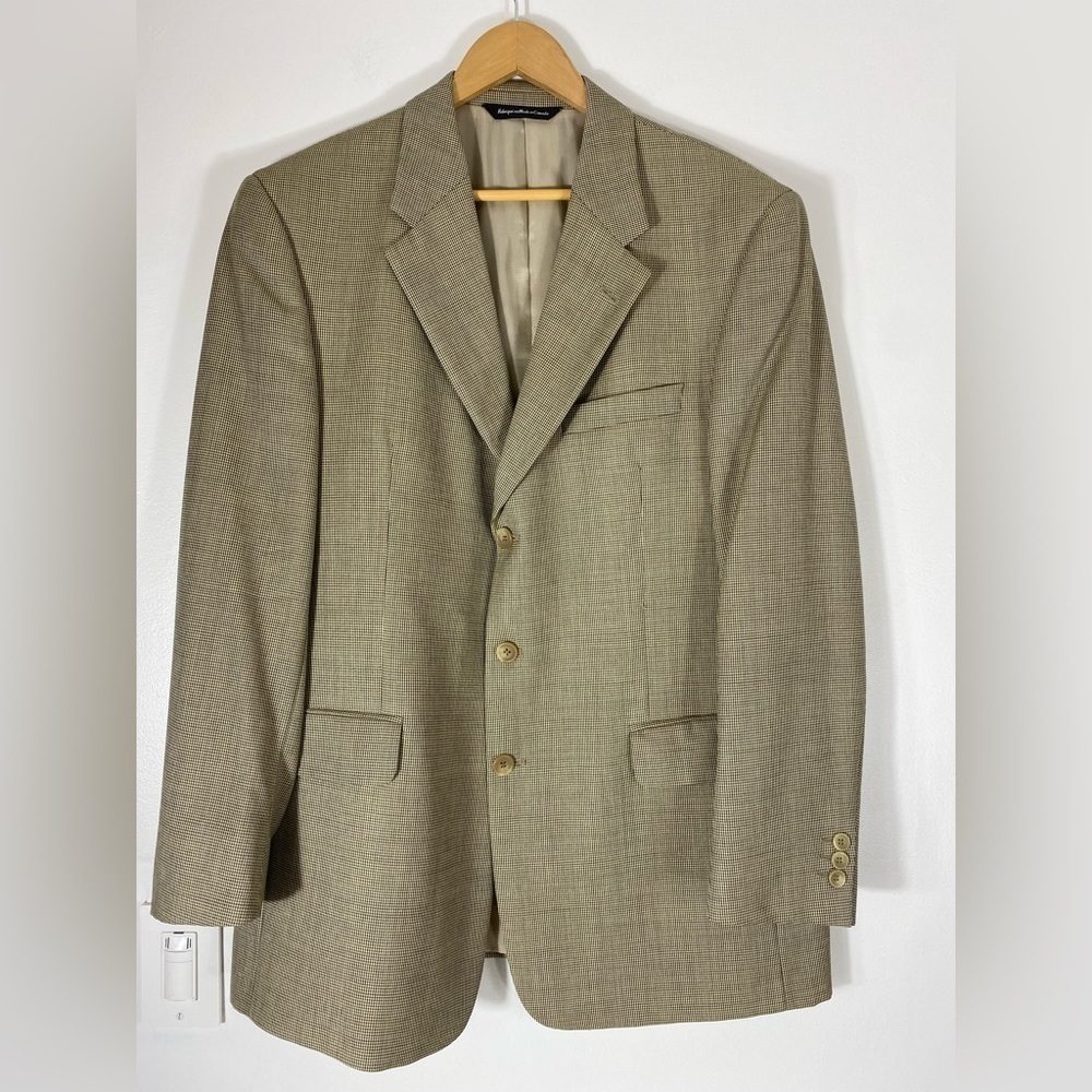 Coppley Mens Size 42 R Blazer Sport Coat Check